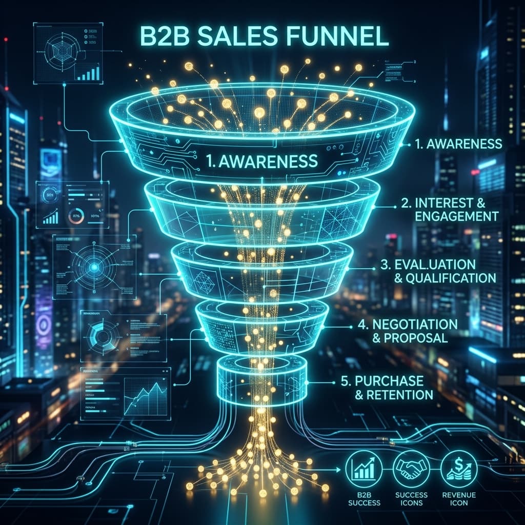 Воронка продаж для сложных B2B-услуг: От первого касания до сделки